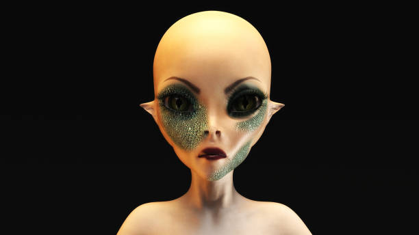 istock Artistic 3D illustration of an alien 1277342756