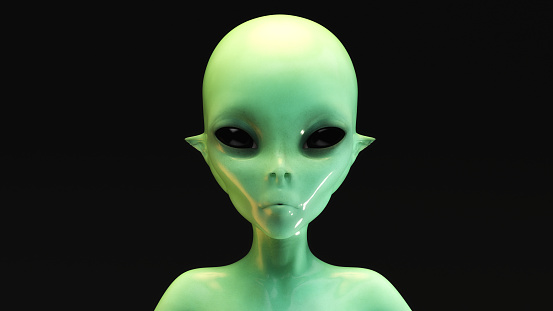 3d render of alien. \