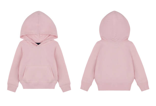istock Pink kid's sweatshirt with a hood 1277343685
