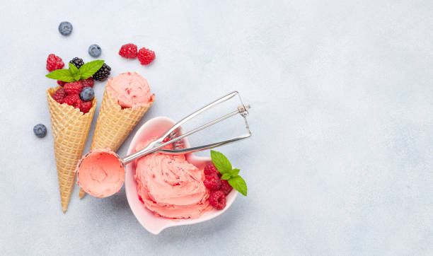 istock Homemade berry ice cream 1277343781