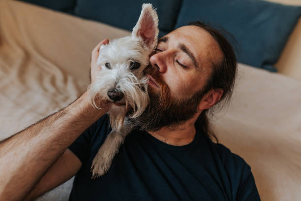 Love between a dog and his owner
