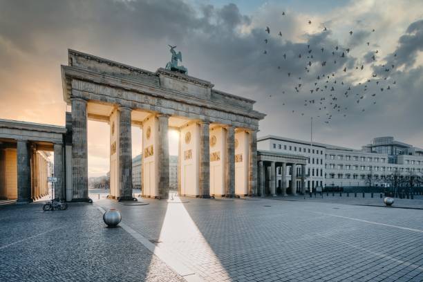 istock Brandenburg Gate Berlin at Sunrise 1277346781