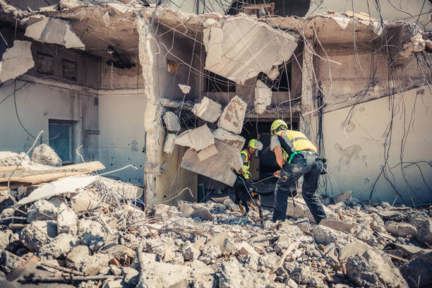 istock rescuer search with help of rescue dog 1277347221