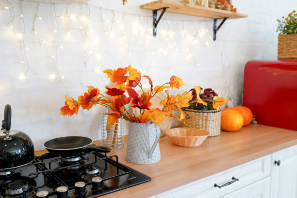 istock autumn decorations in the kitchen on wood table 1277347253