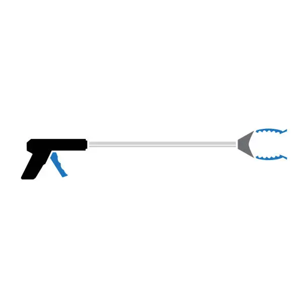Vector illustration of Grabber Reacher Tool icon , vector