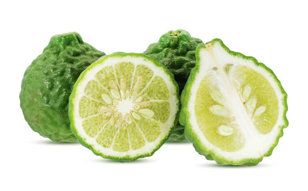 istock Bergamot fruits isolated on white background 1277349709