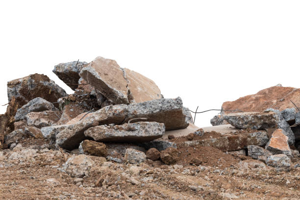 istock Isolate of concrete road debris. 1277355224