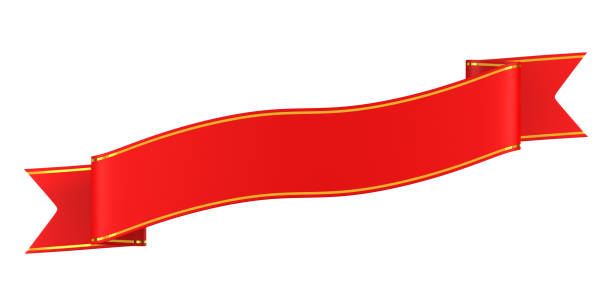 istock red ribbon on white background. Isolated 3D illustration 1277355457