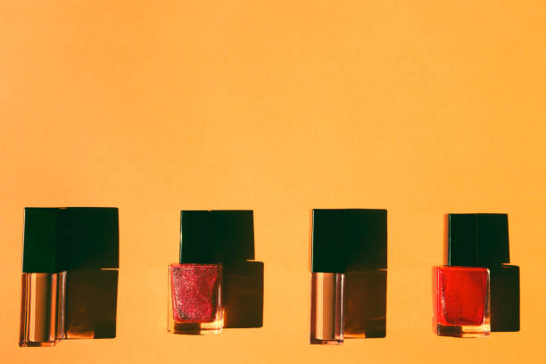 istock Set of decorative cosmetics on colorful pastel background. 1277356793