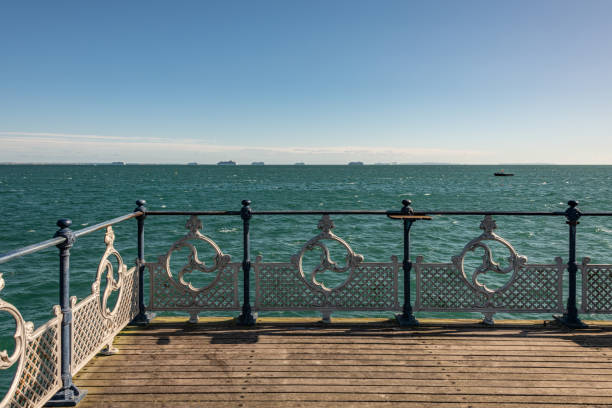 istock Ornate railings of Swanage Pier 1277357969
