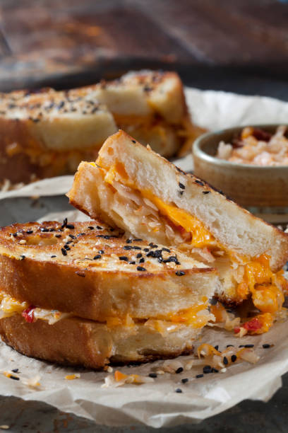istock Spicy Korean Kimchi Grilled Cheese Sandwich's 1277359957