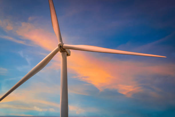 istock Wind turbines on mountain at sunset in Thailand. 1277362634