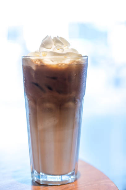 istock Iced coffee with whipped cream and sprinkle with almonds 1277363883