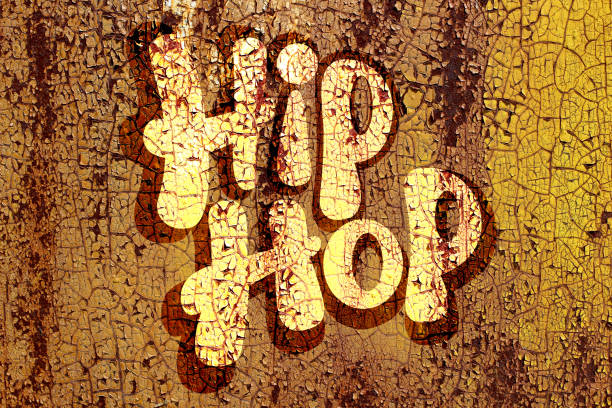 graffiti hip hop - alphabet brick brick wall dirty foto e immagini stock