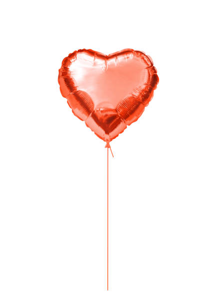 istock Heart shaped red foil helium balloon. Realistic inflated balloon isolated on white backdrop. Holiday gift. Festive decor element for any holiday. Entertainment industry 1277370206