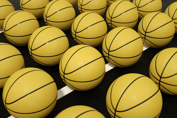 and yellow basketball
