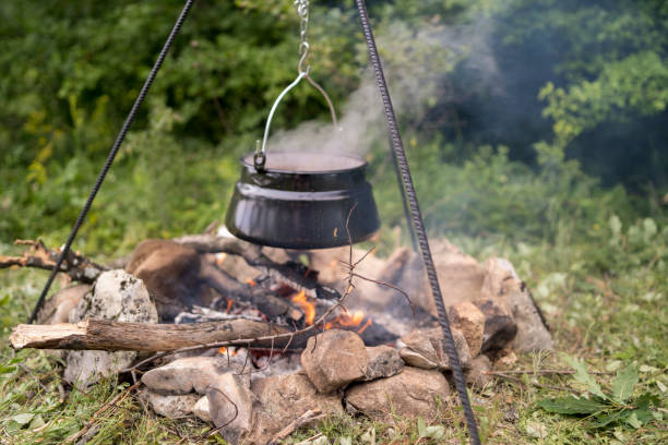 istock Preparation of pilaf on fire. 1277381787