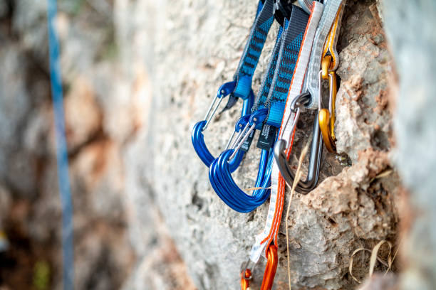 istock A few carabiners for climbers on a rock 1277384031