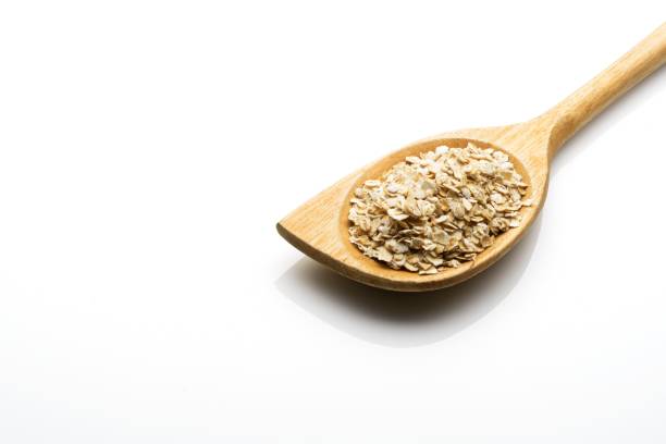 istock Wooden ladle with oats 1277384565