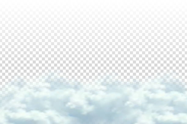 vektor realistische isolierte wolkenhimmel für vorlagendekoration und abdeckung auf dem transparenten hintergrund. konzept des sturms. - storm cloud stratosphere overcast four seasons stock-grafiken, -clipart, -cartoons und -symbole