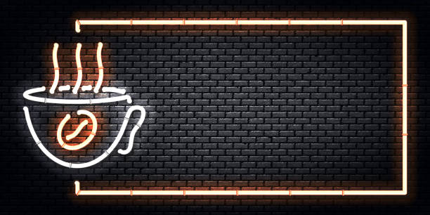 istock Vector realistic isolated neon sign of Coffee frame logo for template decoration and covering on the wall background. Concept of cafe and coffee shop. 1277389777