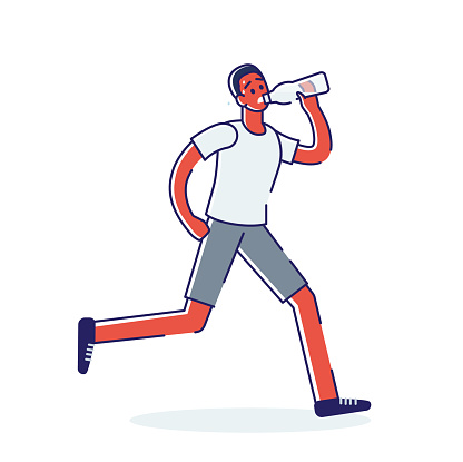 Ilustración de Hombre Cansado Bebiendo Agua Mientras Corre Sudando Chico De Dibujos Animados Corriendo Maratón y más Vectores Libres de Derechos de Agotamiento - iStock Ilustración de Hombre Cansado Bebiendo Agua Mientras Corre Sudando Chico De Dibujos Animados Corriendo Maratón y más Vectores Libres de Derechos de Agotamiento - iStock