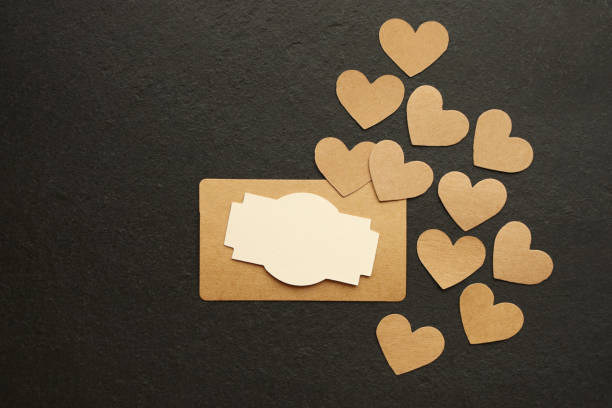 Heart Shapes on Black Background