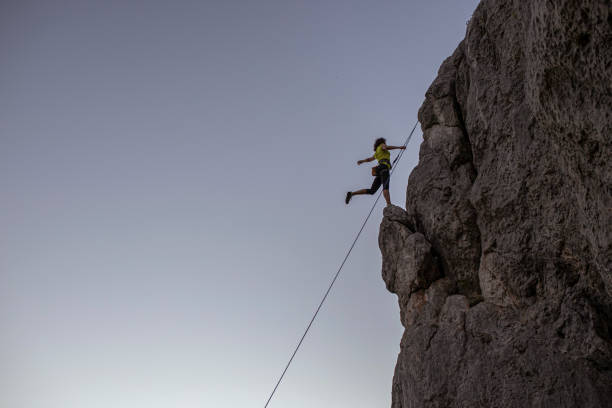 Free Stock Photo of Climber descending a rope in a canyon | Download ...