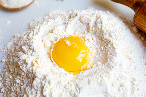 preparation for baking. Culinary concept. top view. selective focus food