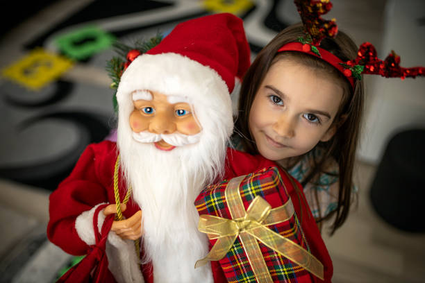 istock Little girl got her Christmas present 1277394773