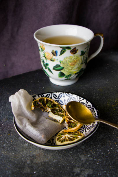 istock Set of tea, vintage silverware spoons 1277398040