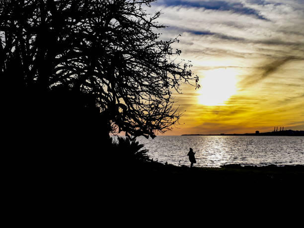 istock Coastal Sunset Scene at Montevideo City, Uruguay 1277400675