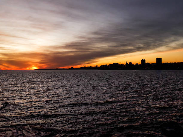 istock Coastal Sunset Scene at Montevideo City, Uruguay 1277400715