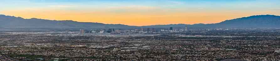 A panoramic image of Las Vegas, Nevada's Skyline
