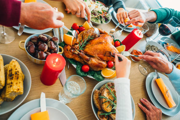 istock Traditional holiday turkey dinner for Christmas or Thanksgiving Day 1277400954