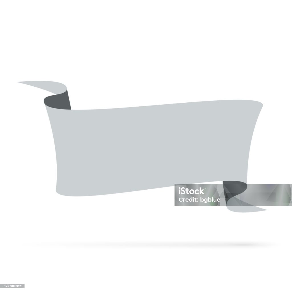 Gray Vector Banner Gray Banner Design Element On White Background Stock Illustration ...