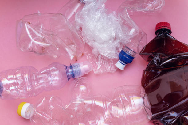 istock used plastic, crumpled empty bottles, packets, pollution garbage recycle eco concept pin background close up 1277406076