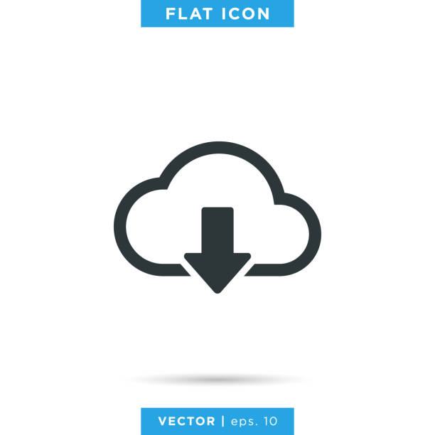 illustrations, cliparts, dessins animés et icônes de modèle de conception d’illustration vectoriel de stock vectoriel d’icône de nuage. - upload