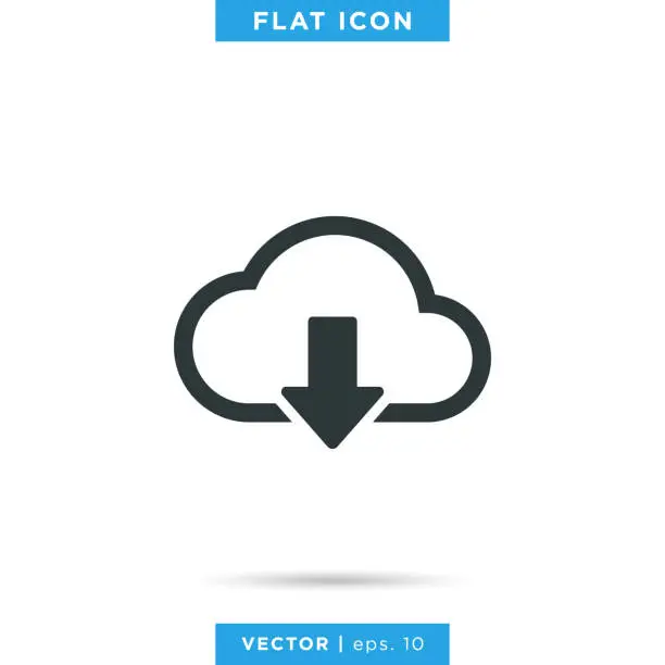 Vector illustration of Cloud Icon Vector Stock Illustration Design Template.