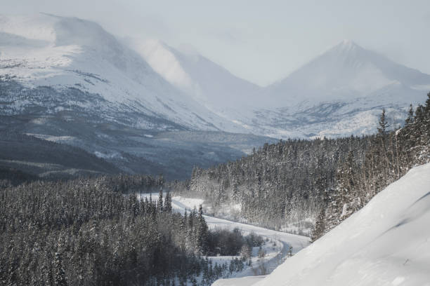 istock Snow-covered Winter roads 1277410435