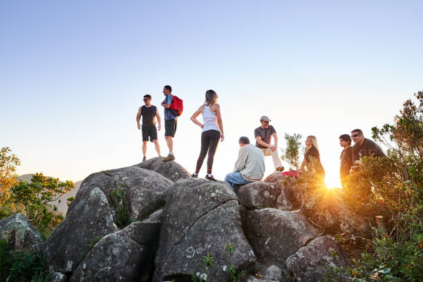 istock Group of hiker resting on mountain top 1277413146