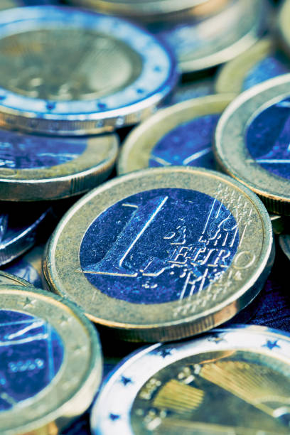 istock one and two Euro coins, frame filling 1277417553