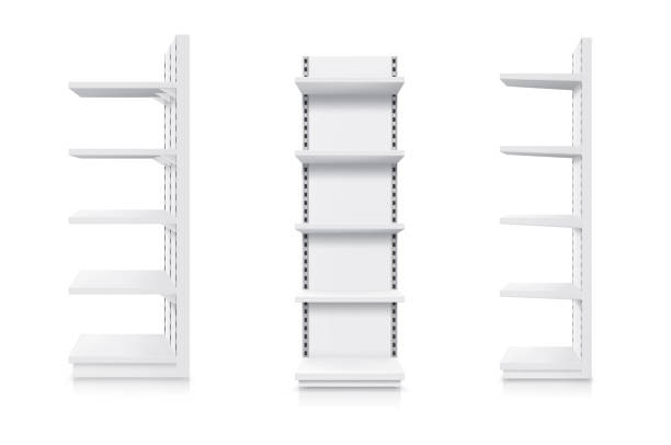 полки, супермаркет, витрина магазина, витрина магазина - gondola stock illustrations