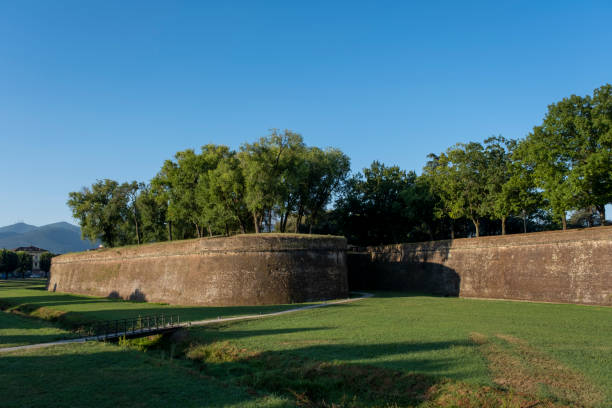 istock Lucca city wall fortifications in spring, Tuscany, Italy 1277420615