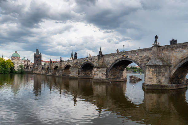 istock Charles Bridge with the Old Town Bridge Tower in Prague. 1277427143