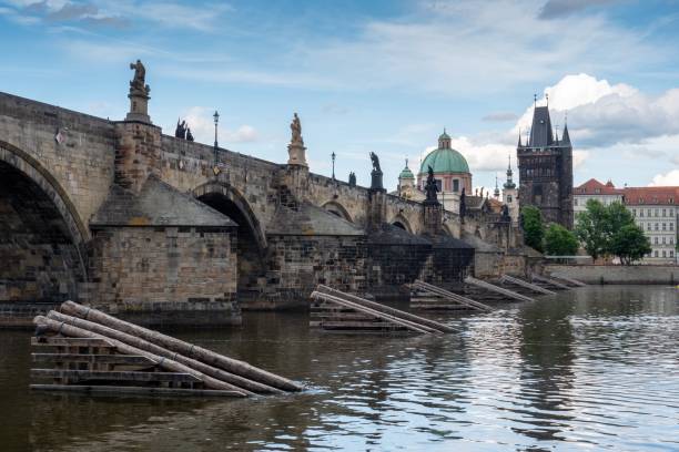istock Charles Bridge with the Old Town Bridge Tower in Prague. 1277427172