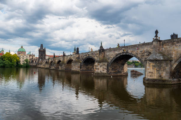 istock Charles Bridge with the Old Town Bridge Tower in Prague. 1277427177
