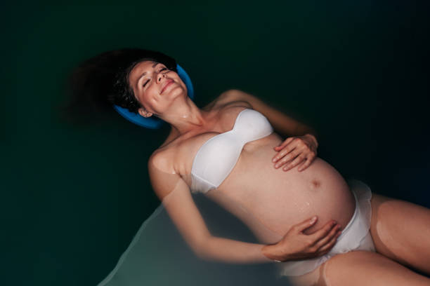 istock Pregnant woman relaxing alternative therapy 1277428104