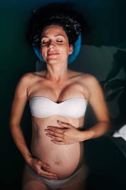 istock Pregnant woman relaxing alternative therapy 1277428111
