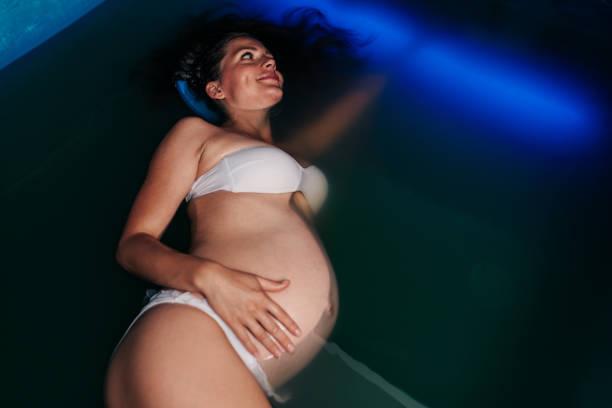 istock Pregnant woman relaxing alternative therapy 1277428113